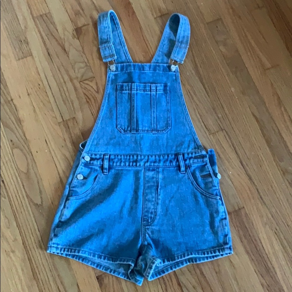 PACSUN Denim Overall Shorts